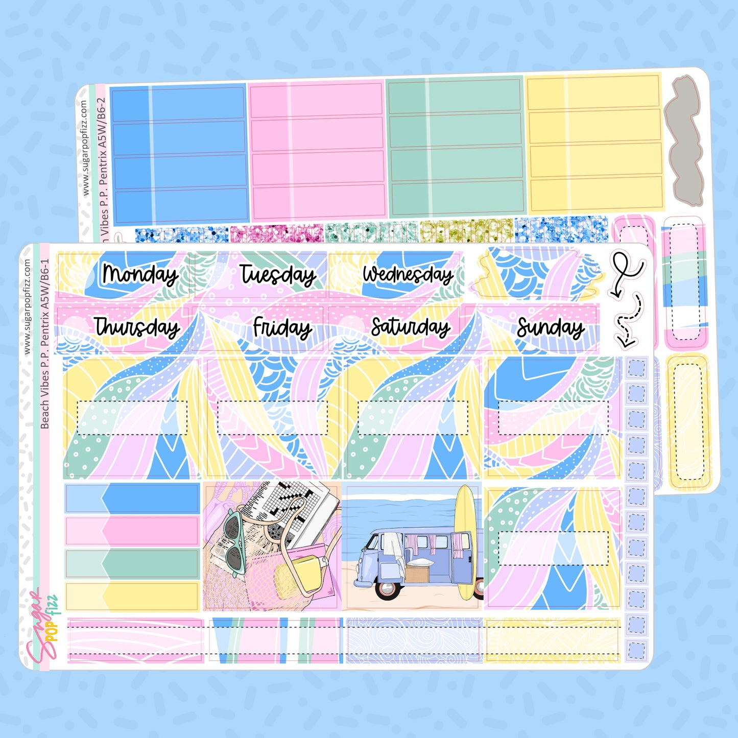Beach Vibes Penny Pages Pentrix Weekly Kit - updated 2023
