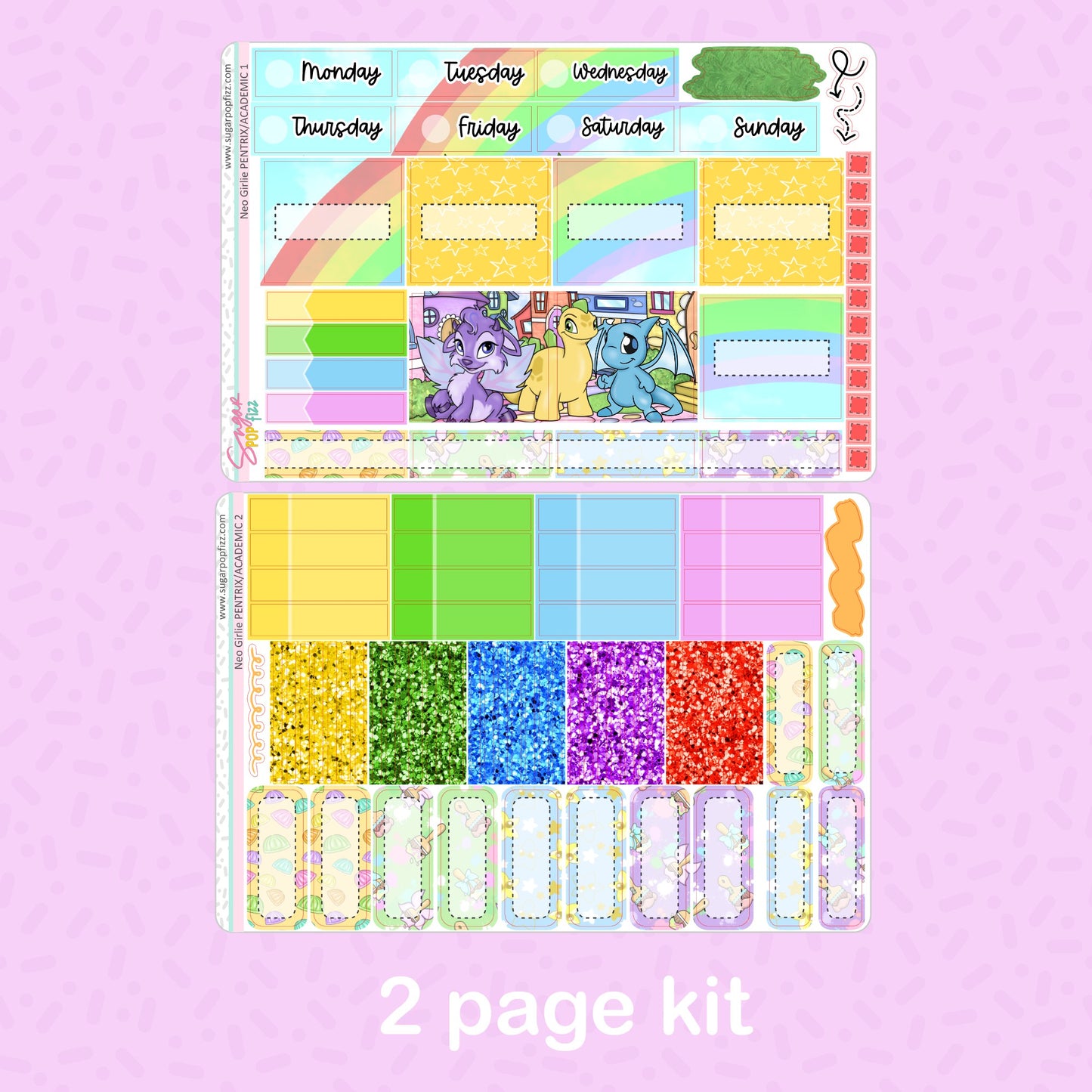 Neo Girlie Penny Pages Pentrix Weekly Kit - RETIRING 12/6