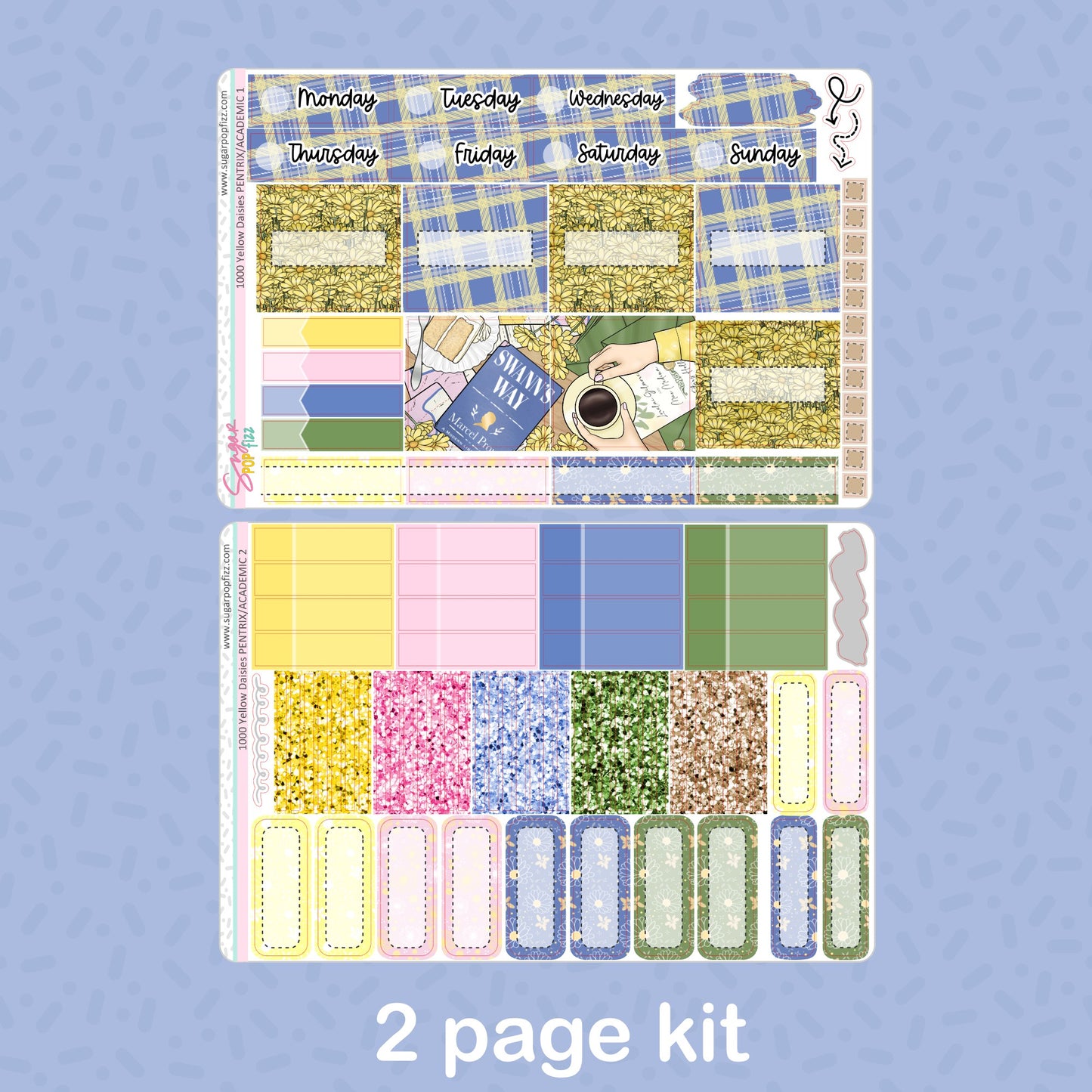 1000 Yellow Daisies Penny Pages Pentrix Weekly Kit - RETIRING 12/6