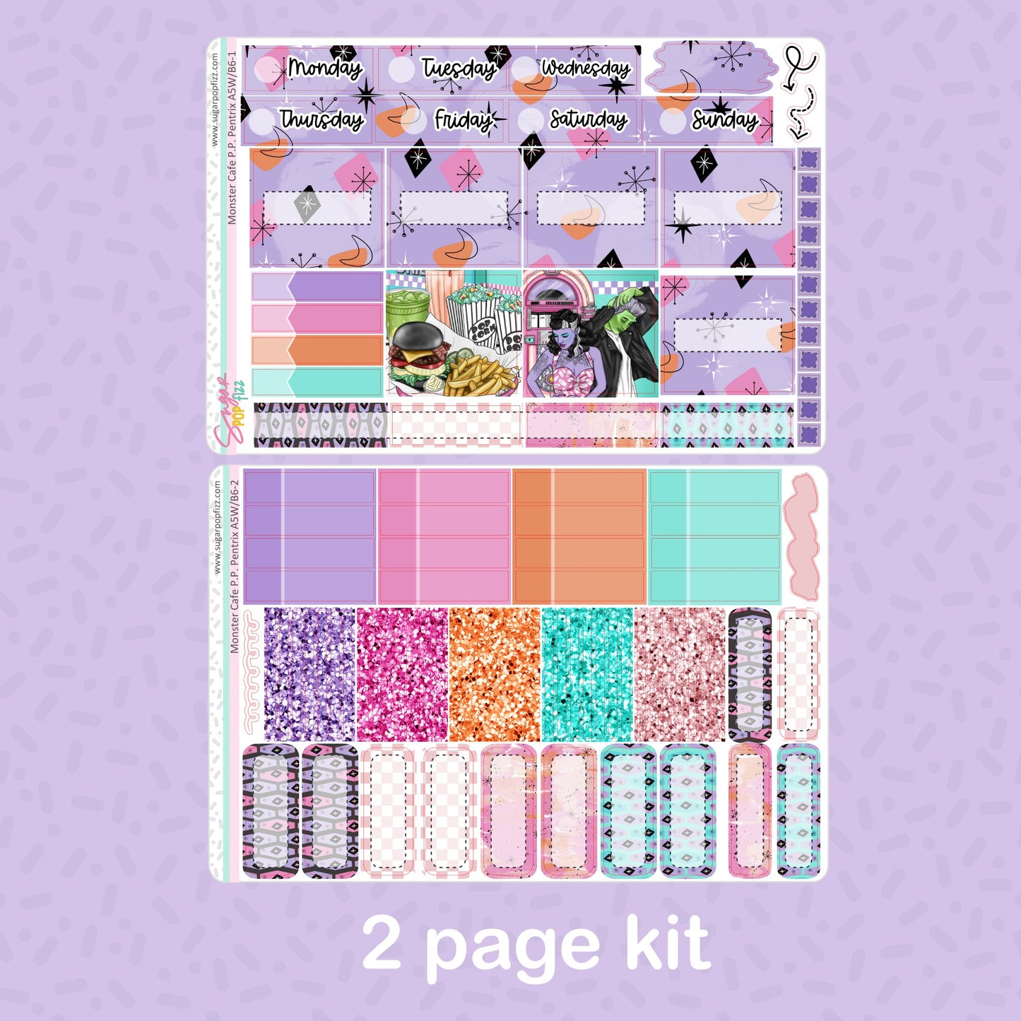Monster Cafe Penny Pages Pentrix Weekly Kit