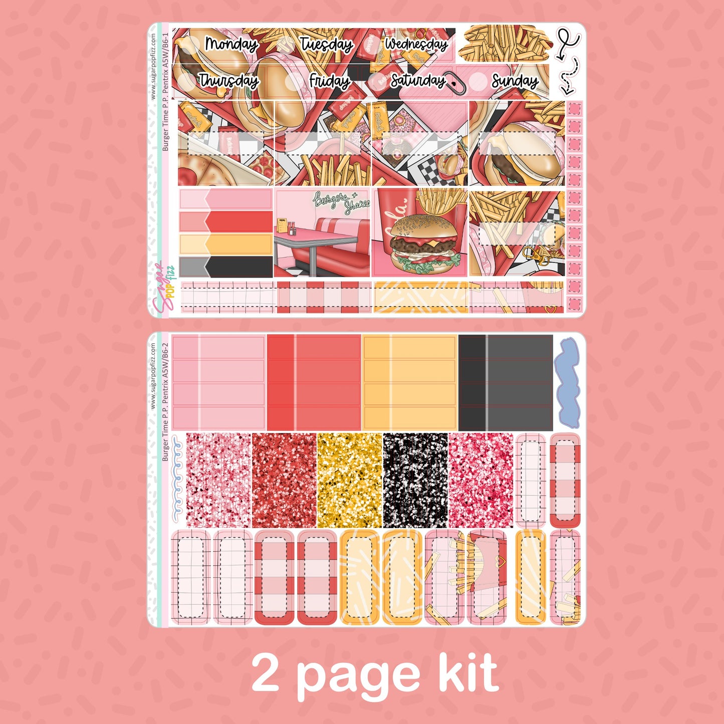 Burger Time Penny Pages Pentrix Weekly Kit