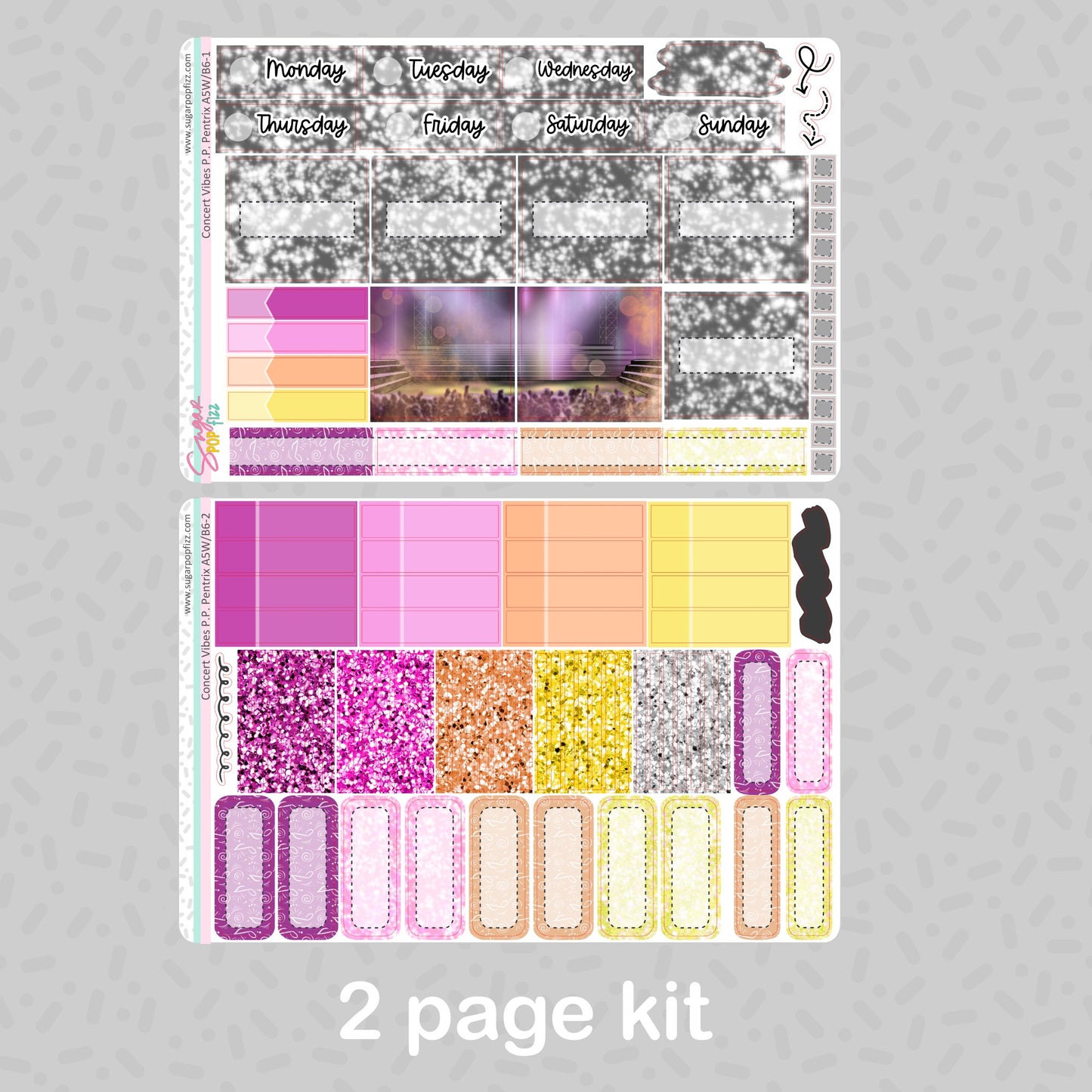 Concert Vibes Penny Pages Pentrix Weekly Kit