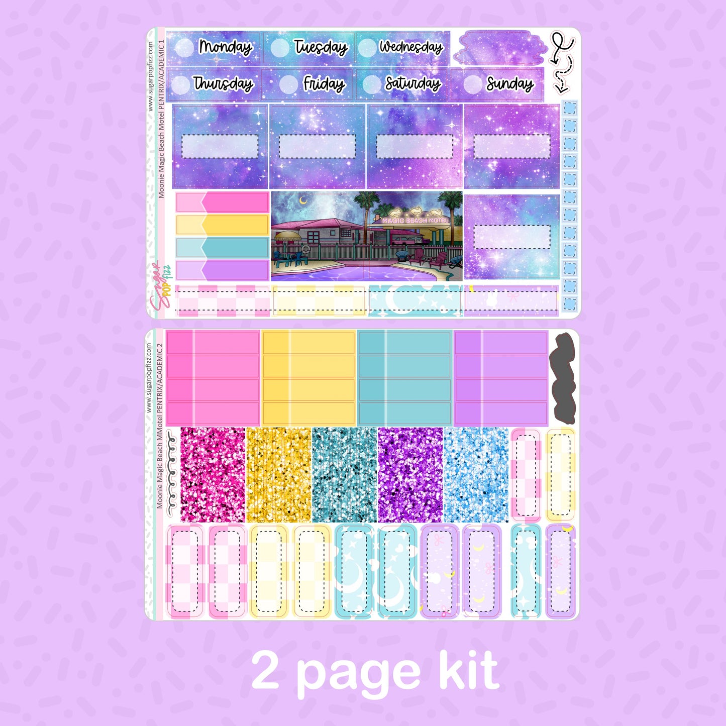 Moonie Magic Beach Motel Penny Pages Pentrix Weekly Kit - RETIRING 12/6