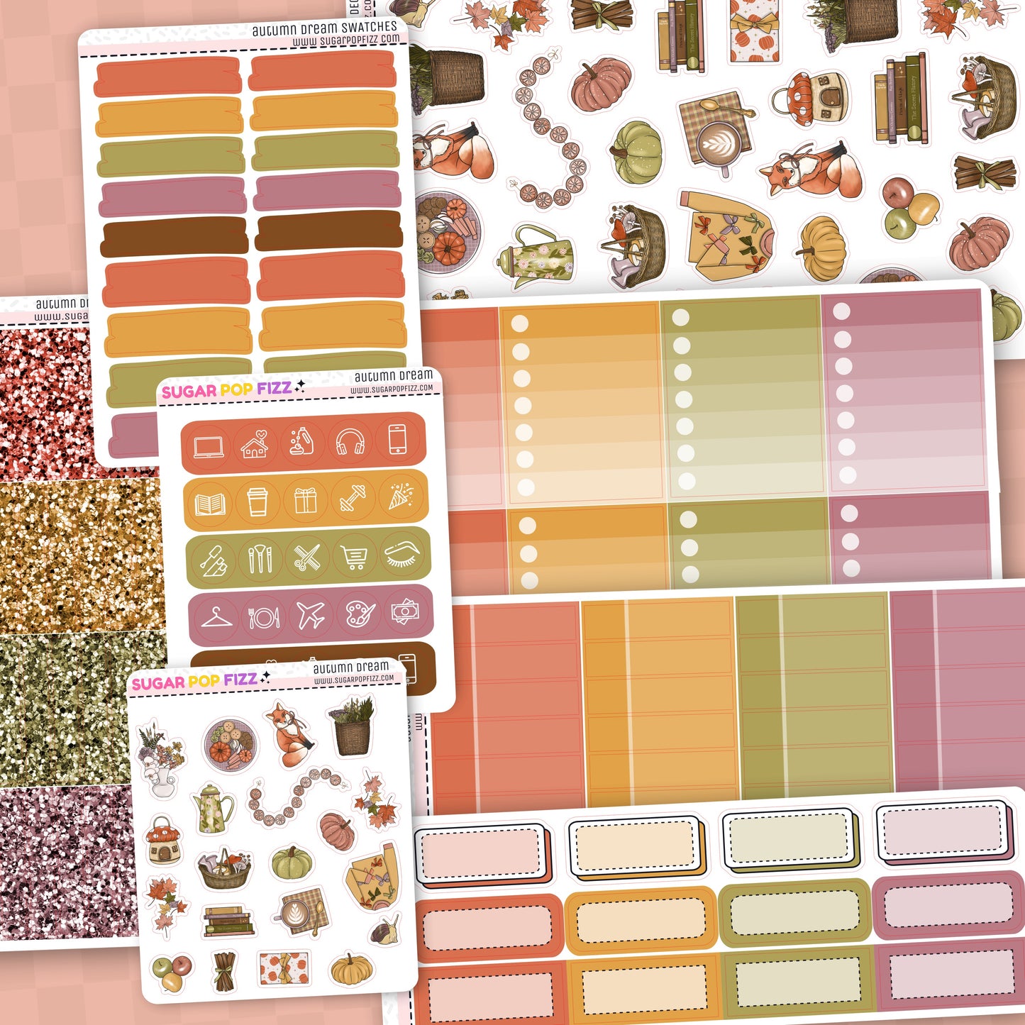 Autumn Dream Standard Vertical Weekly Kit Add-ons