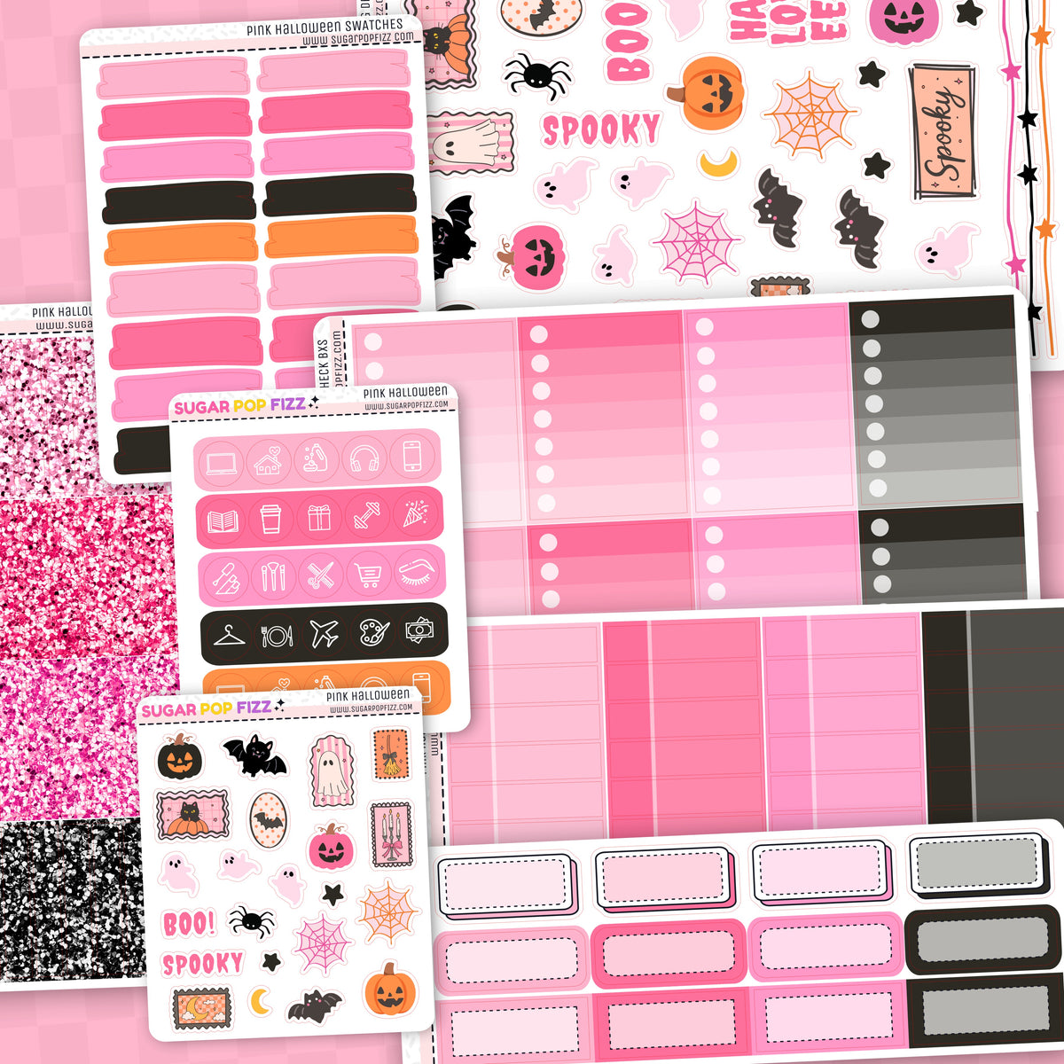 Pink Halloween Weekly Kit Add-ons