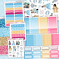 Collection of planner stickers with various designs and colors themed around the movie cinderella with brandy and whitney houston for  standard vertical planners