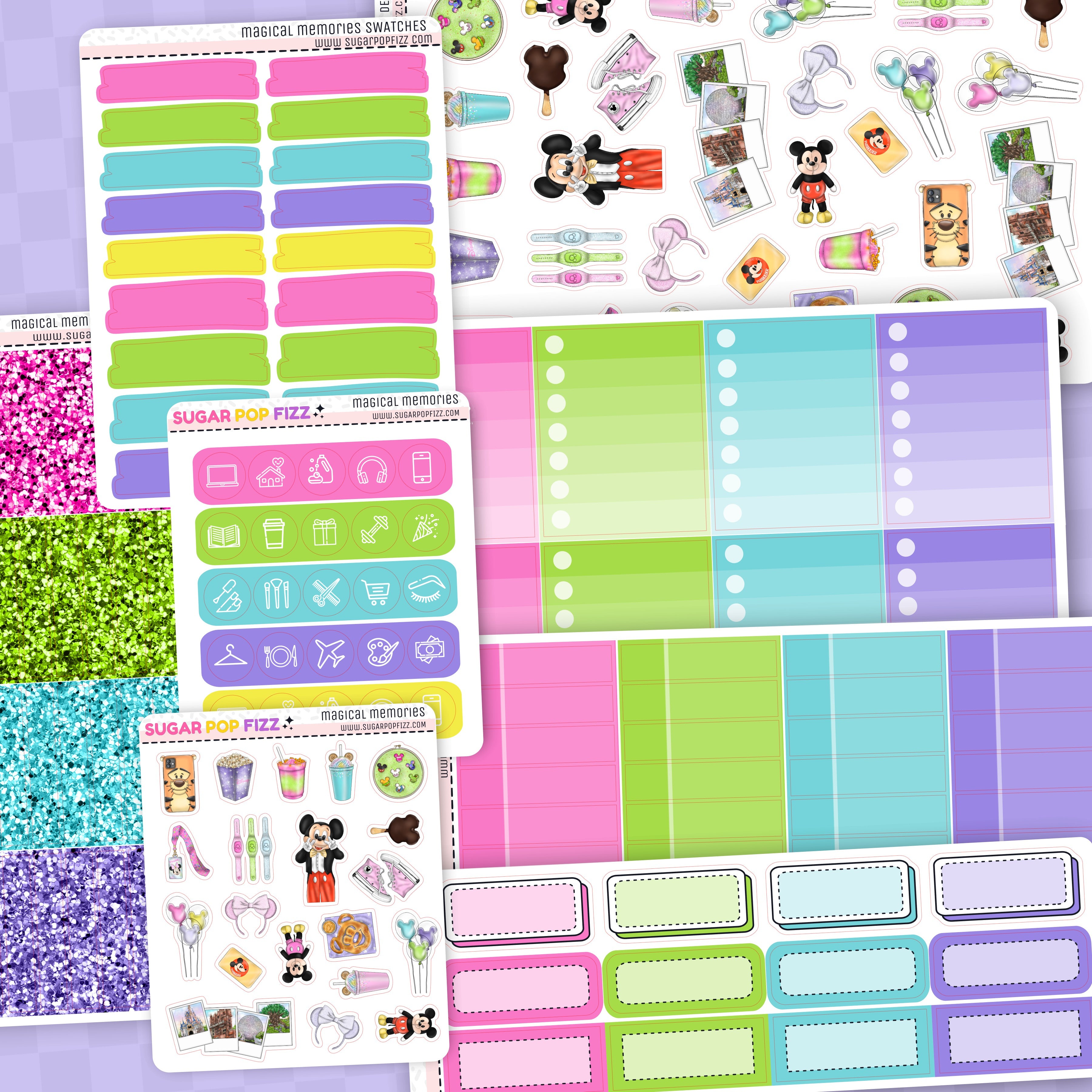 Magical Memories Standard Vertical Weekly Kit Add-ons – Sugar Pop Fizz