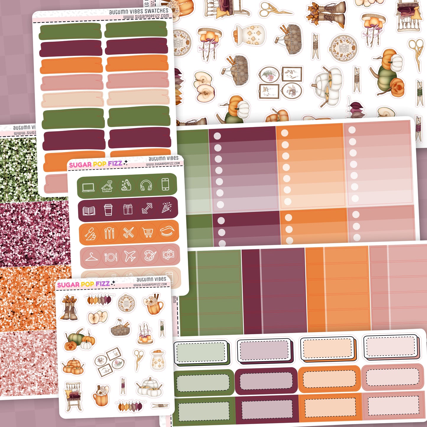 Autumn Vibes Standard Vertical Weekly Kit Add-ons