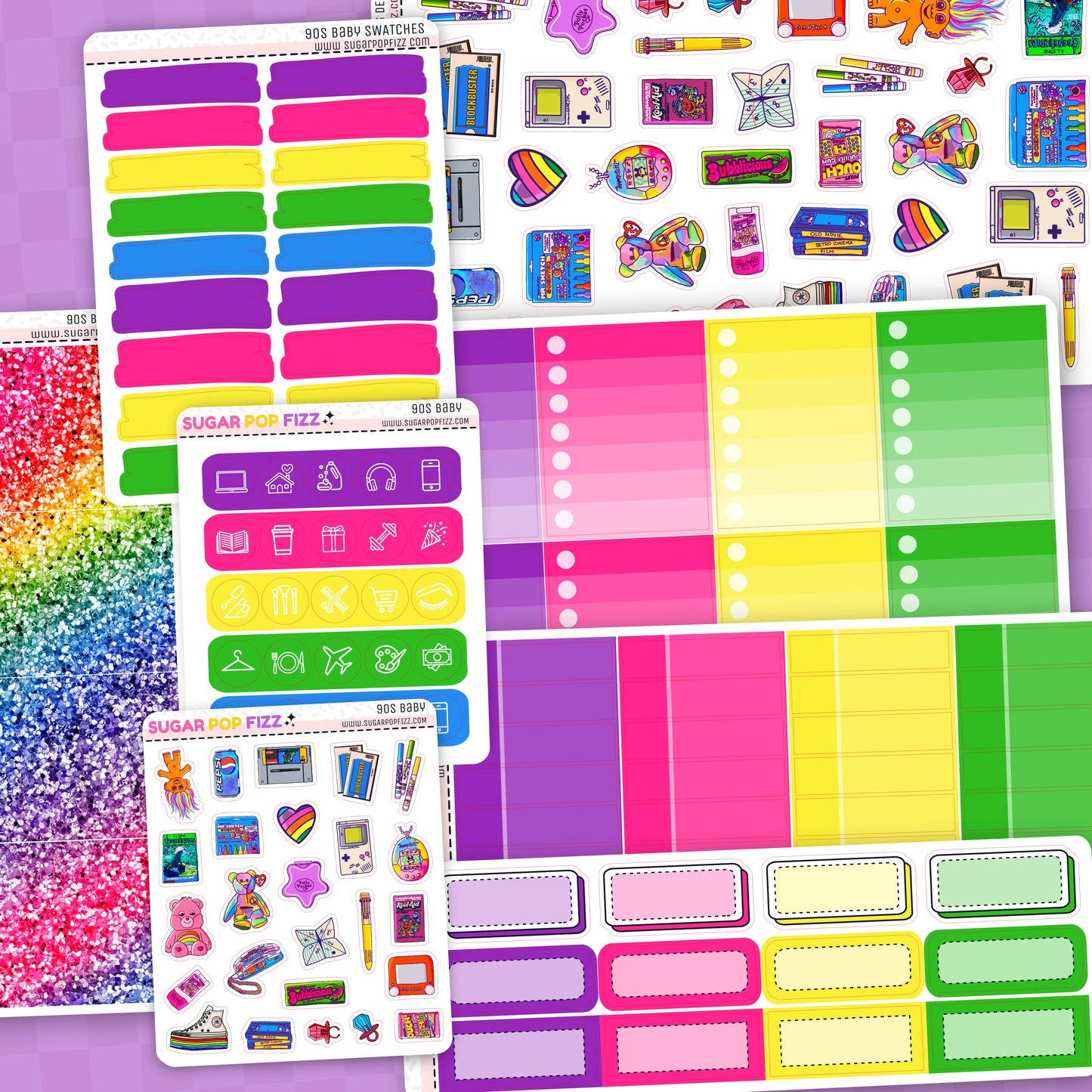 90s Baby Standard Vertical Weekly Kit Add-ons