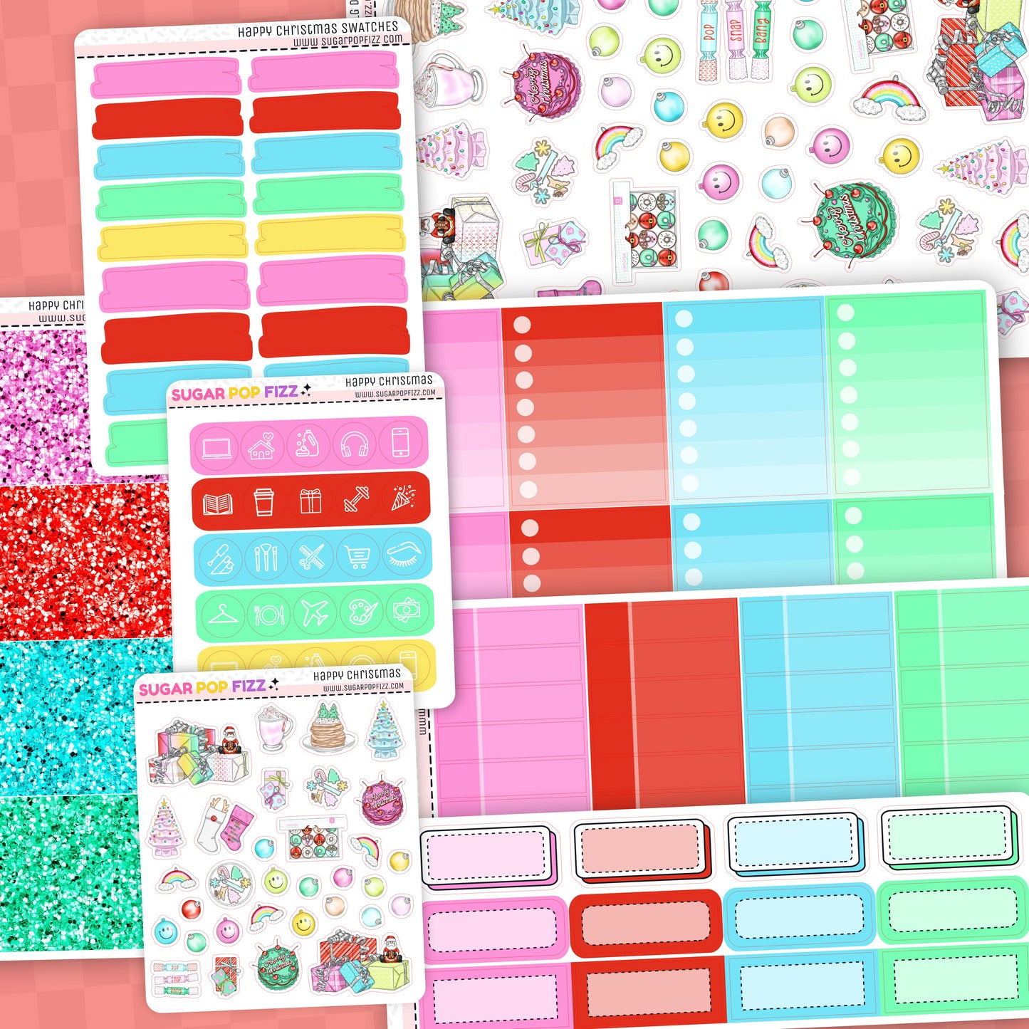 Happy Christmas Standard Vertical Weekly Kit Add-ons