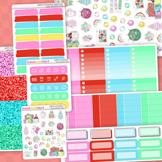 Happy Christmas Standard Vertical Weekly Kit Add-ons