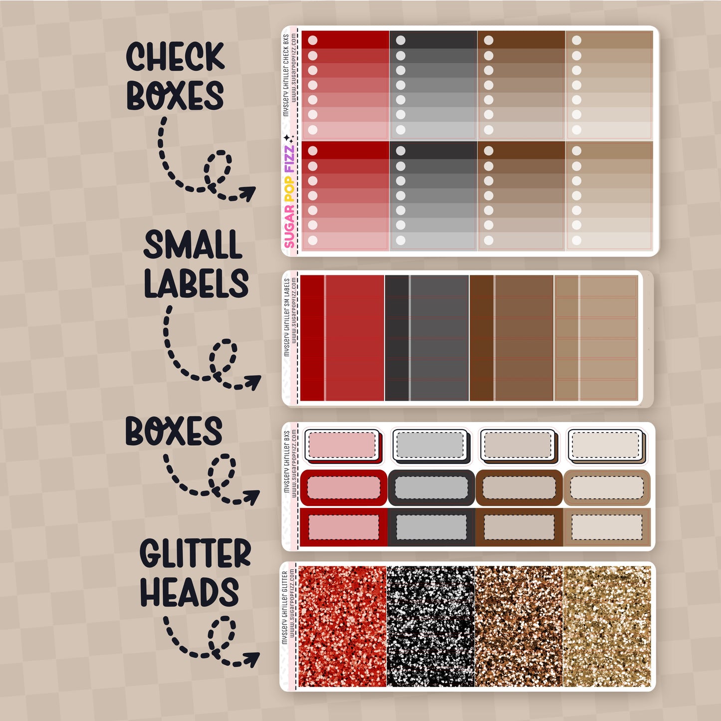 Mystery Thriller Standard Vertical Weekly Kit Add-ons