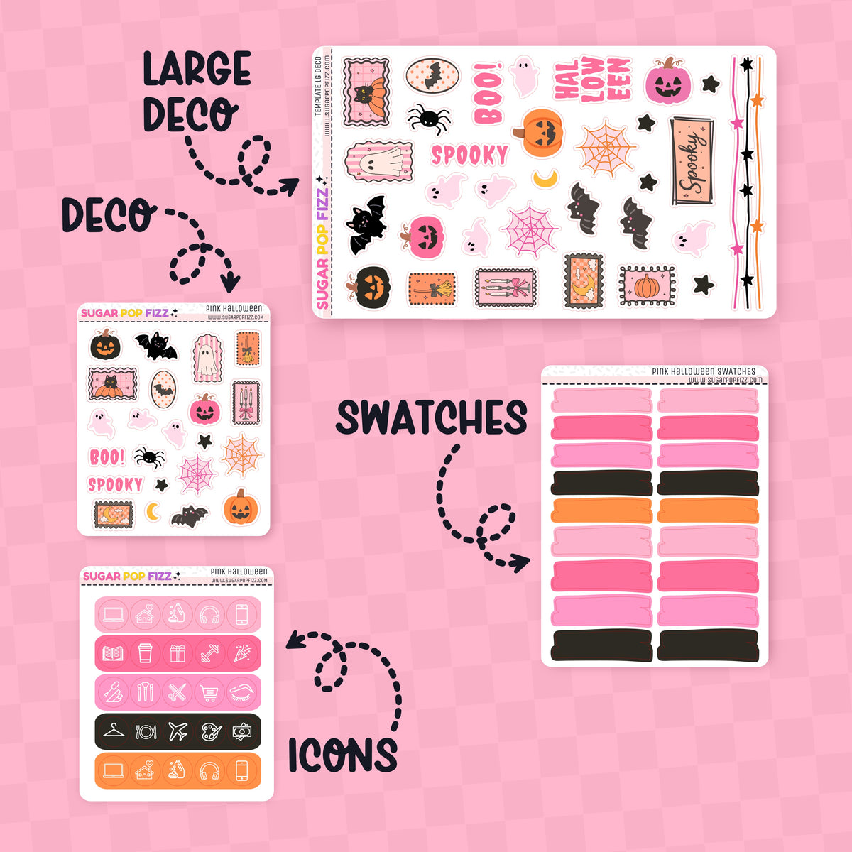 Pink Halloween Weekly Kit Add-ons