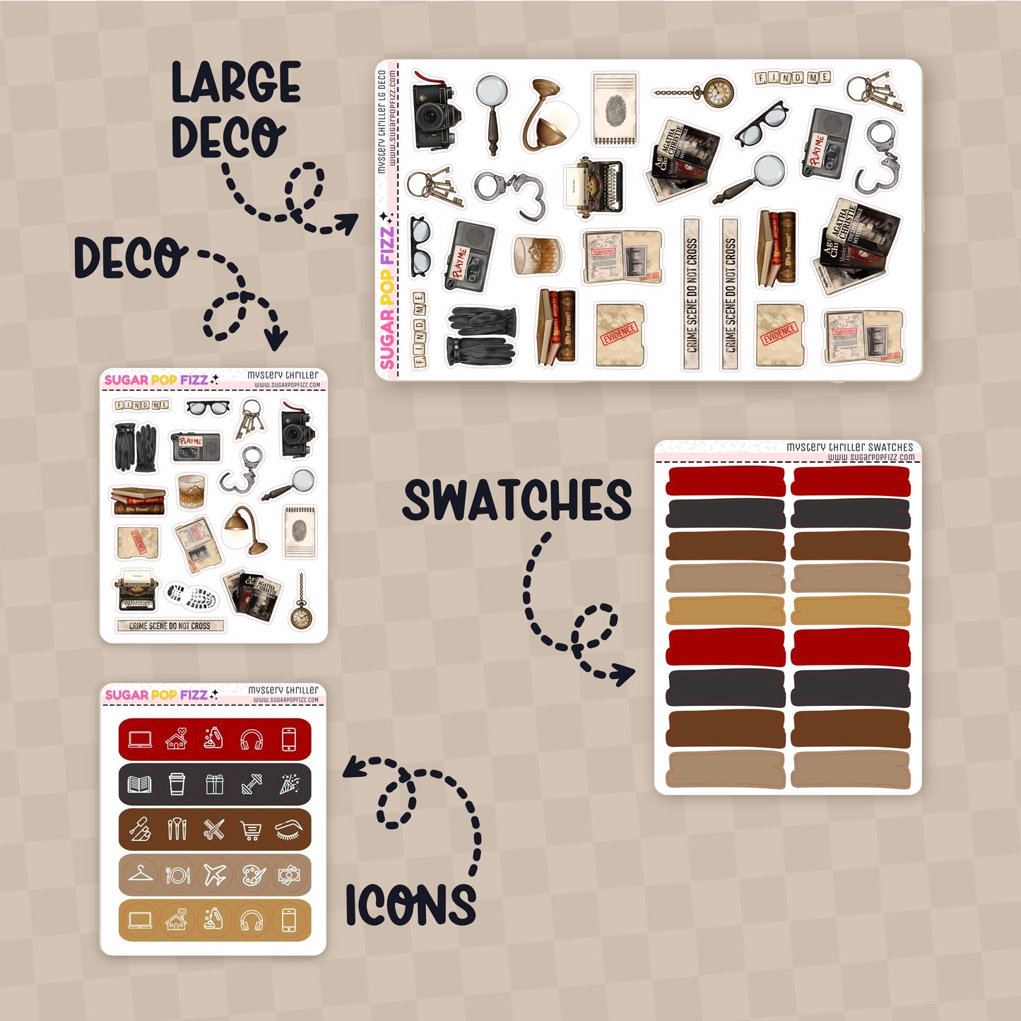 Mystery Thriller Standard Vertical Weekly Kit Add-ons