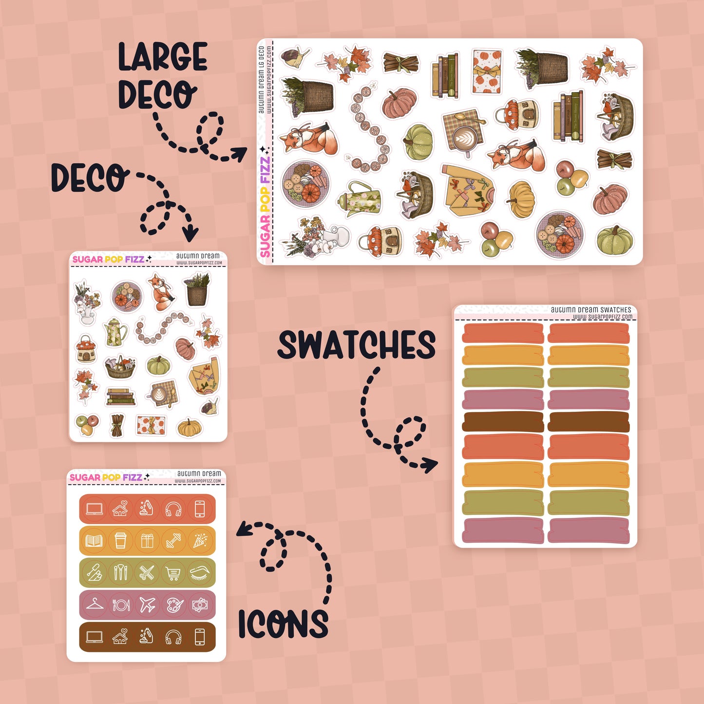 Autumn Dream Standard Vertical Weekly Kit Add-ons