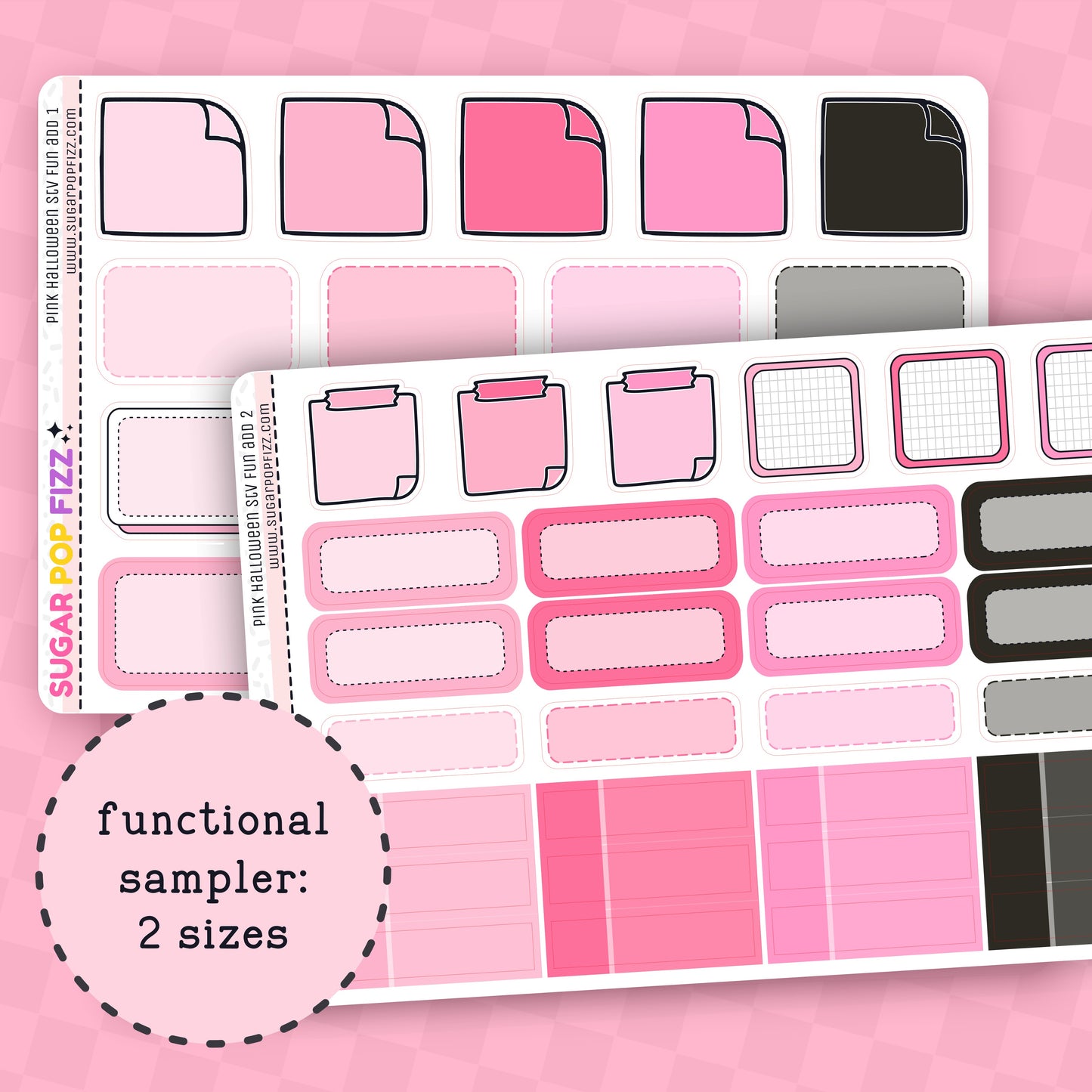 Pink Halloween Weekly Kit Add-On Functional Sampler