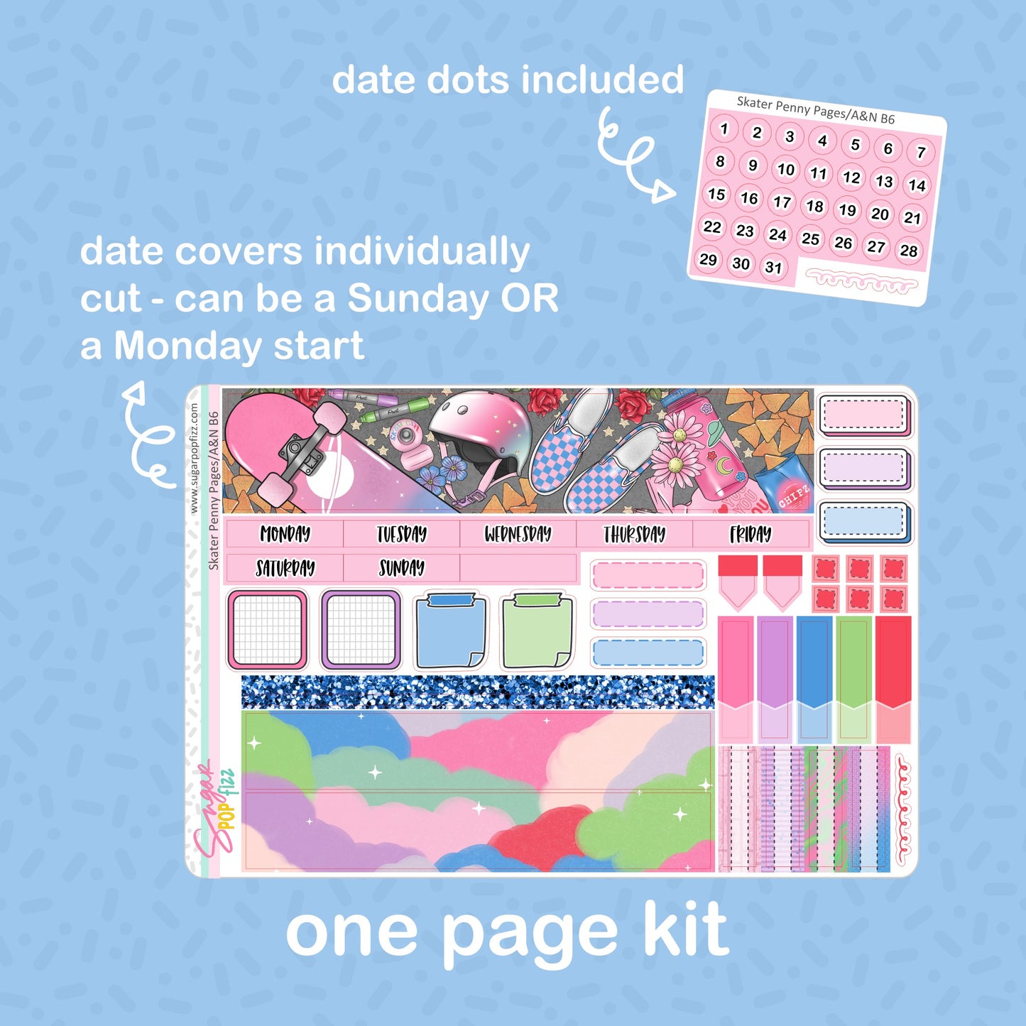 Skater B6 Monthly - Penny Pages/Avalon & Ninth - updated 2023