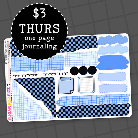 Blue Check - $3 Thursday - Journaling