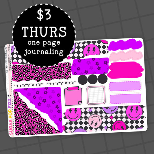 Checkered Smiles - $3 Thursday - Journaling