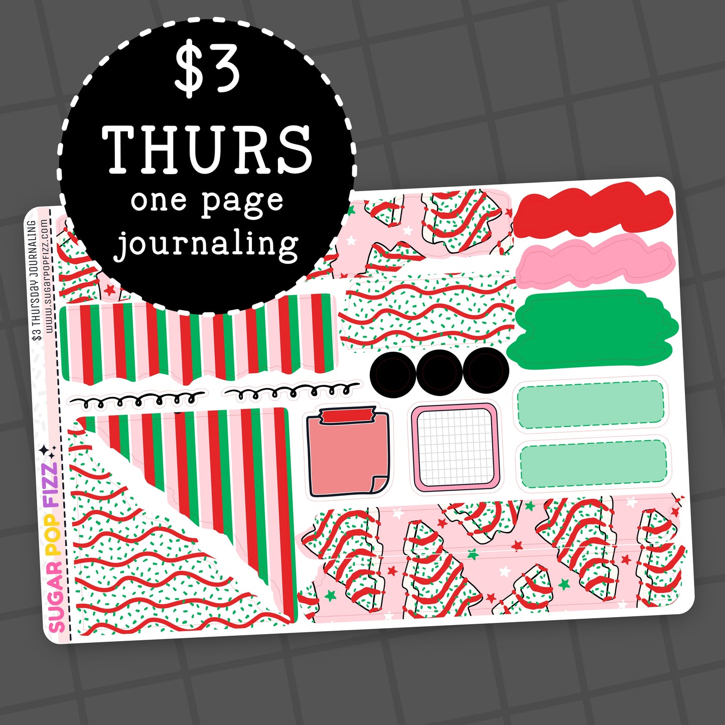 Christmas Tree Cake - $3 Thursday - Journaling