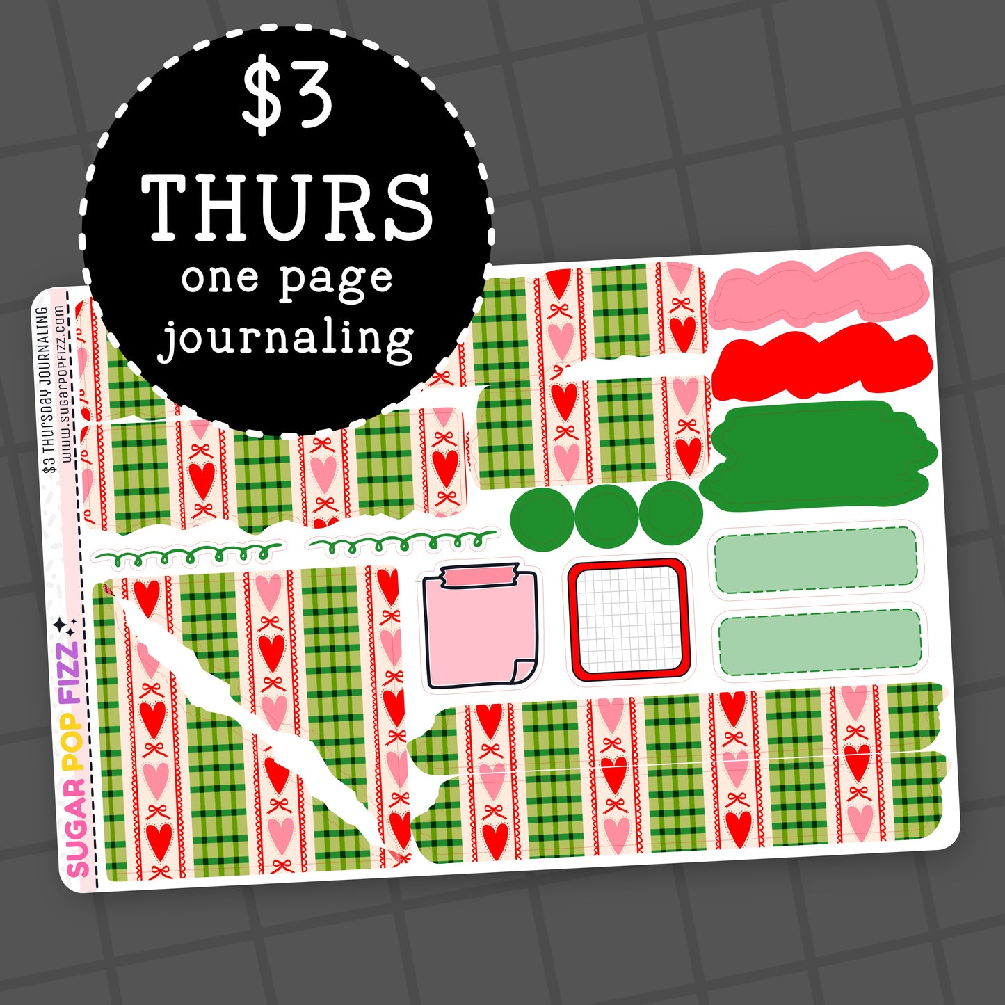 Coquette Holiday - $3 Thursday - Journaling