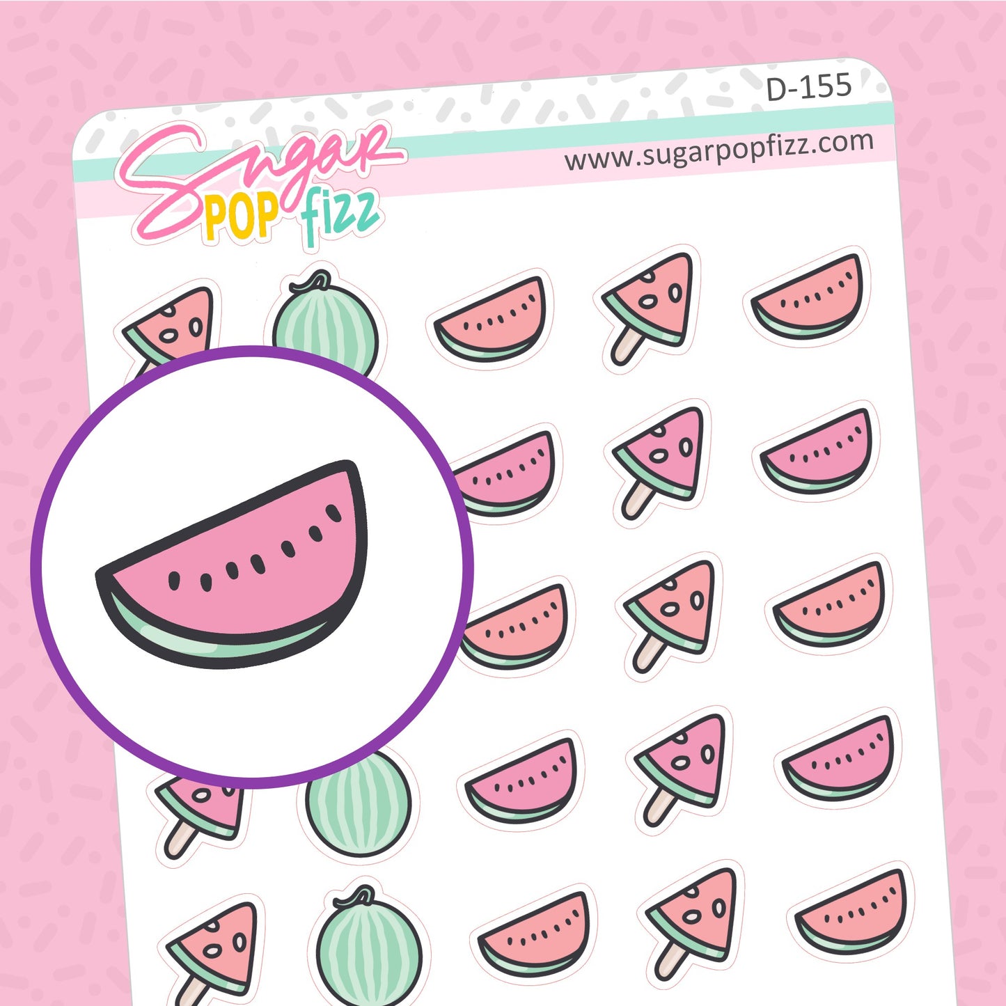 Watermelon Doodle Stickers - D155