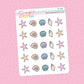 Seashell Doodle Stickers - D156