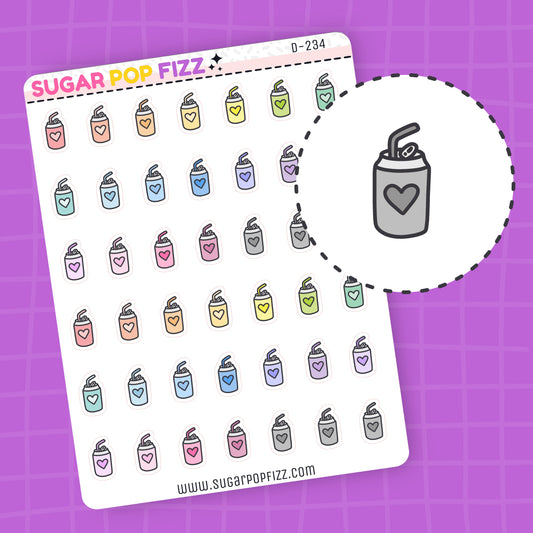 Love Soda Doodle Stickers - D234