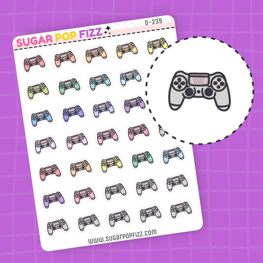 Game Controller Doodle Stickers - D239