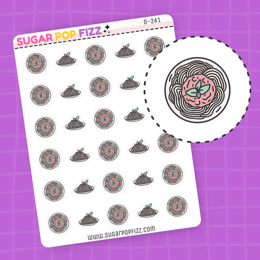 Pasta Dish Doodle Stickers - D241