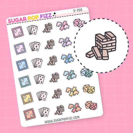 Play Games Doodle Stickers - D250
