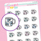 Winter Coffee Cup Doodle Stickers - D253b