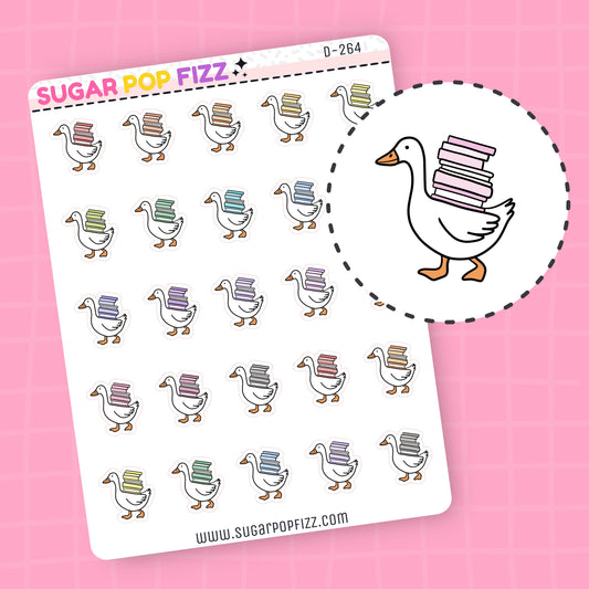 Duck Loves Books Doodle Stickers - D264