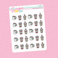 Christmas Coffee Doodle Stickers - D267