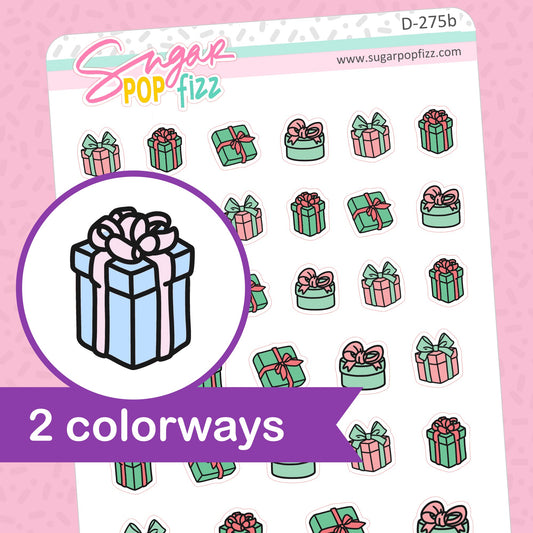 Holiday Presents/Gifts Doodle Stickers - D275