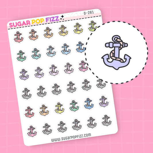 Anchor Doodle Stickers - D281