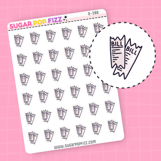 Bills Doodle Stickers - D286