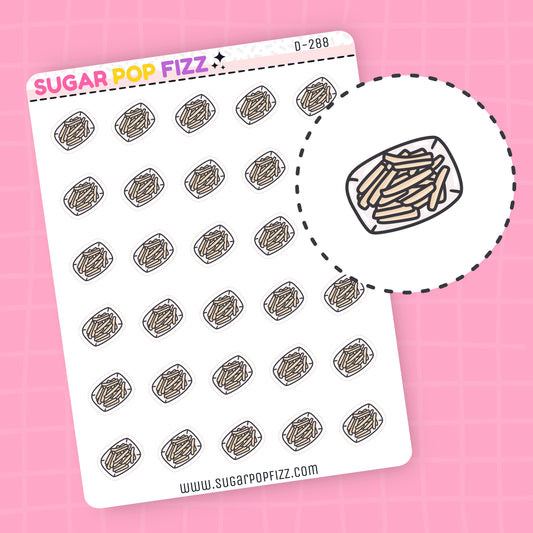 Fries Doodle Stickers - D288