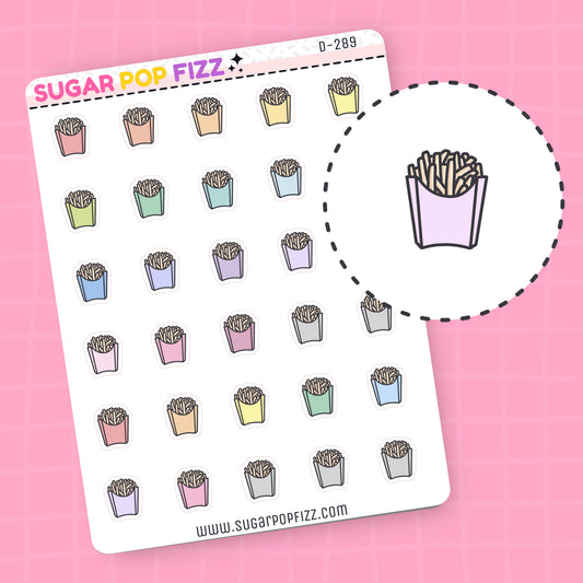 Fries Doodle Stickers - D289