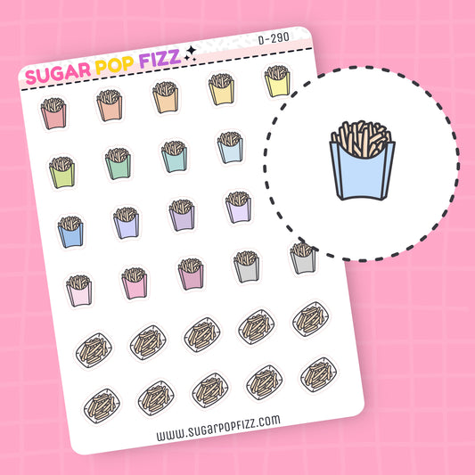 Fries Doodle Stickers - D290
