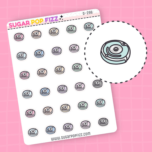 Automatic Vacuum Doodle Stickers - D296
