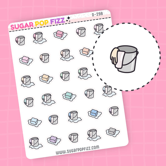 Cleaning Doodle Stickers - D298