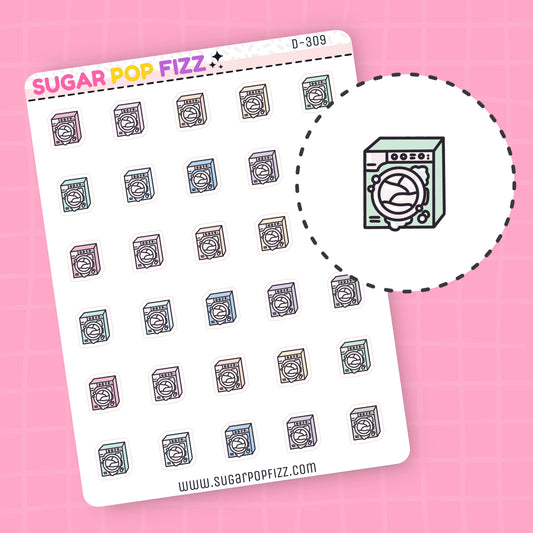 Laundry Doodle Stickers - D309