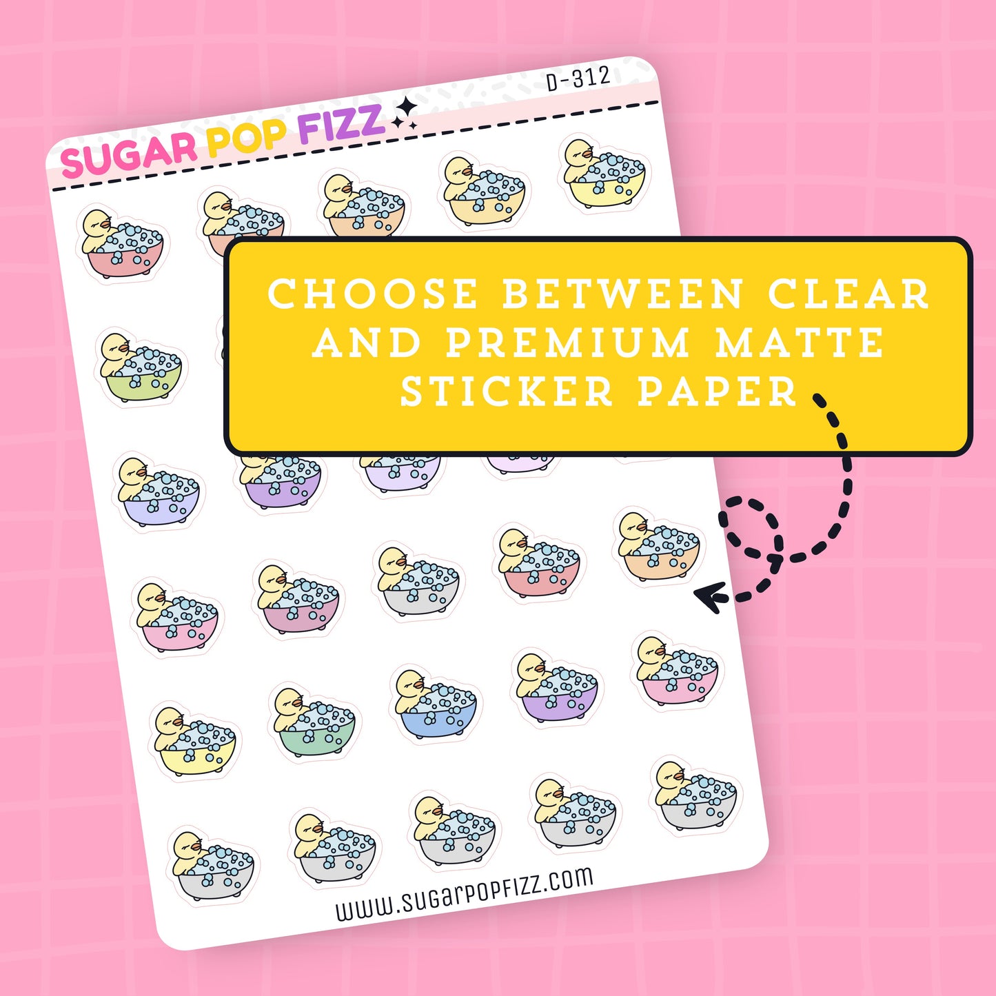 Bubble Bath Doodle Stickers - D312