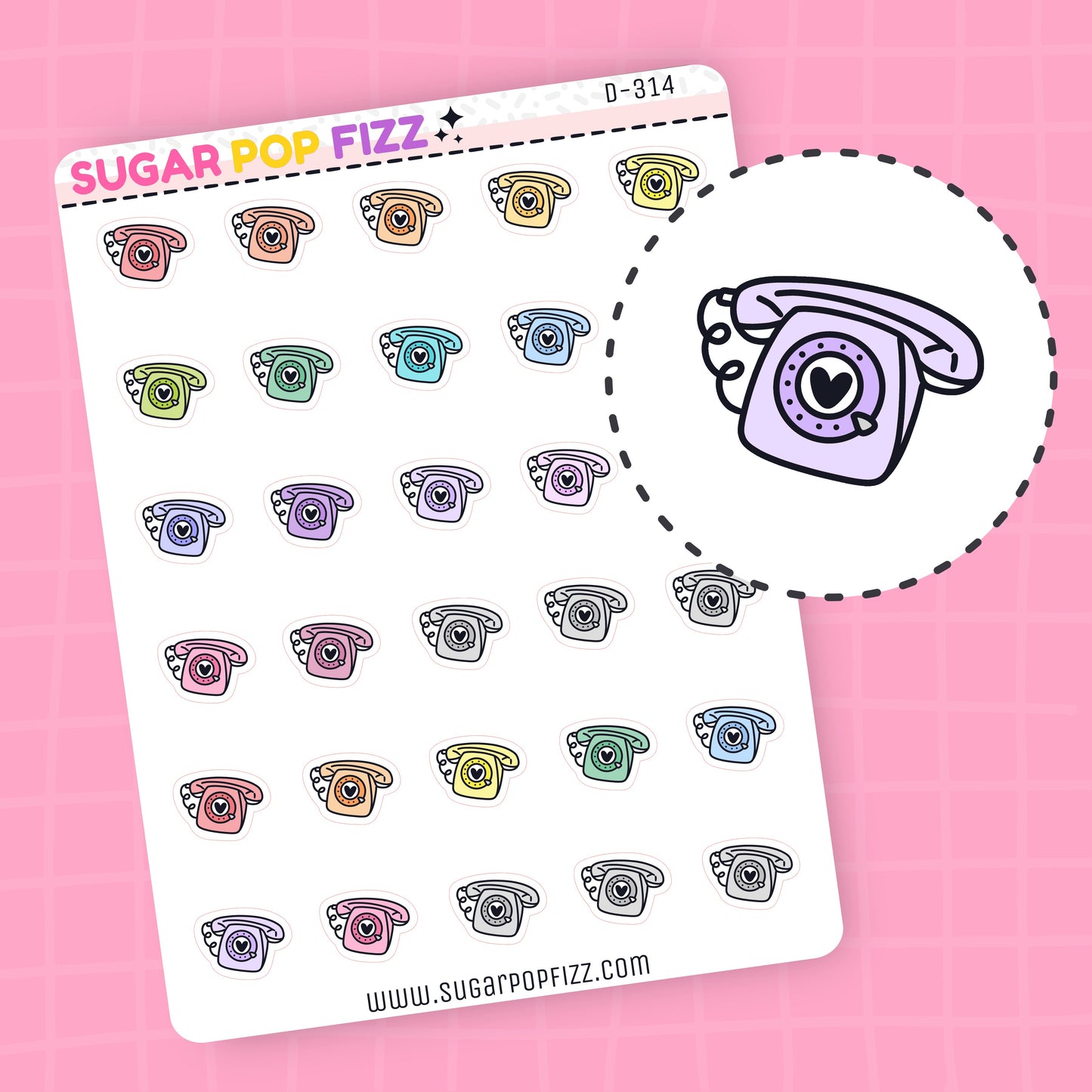 Phone Doodle Stickers - D314