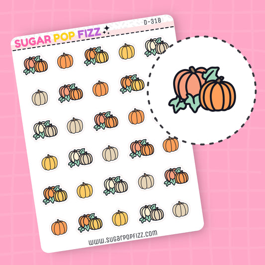 Pumpkins Doodle Stickers - D318