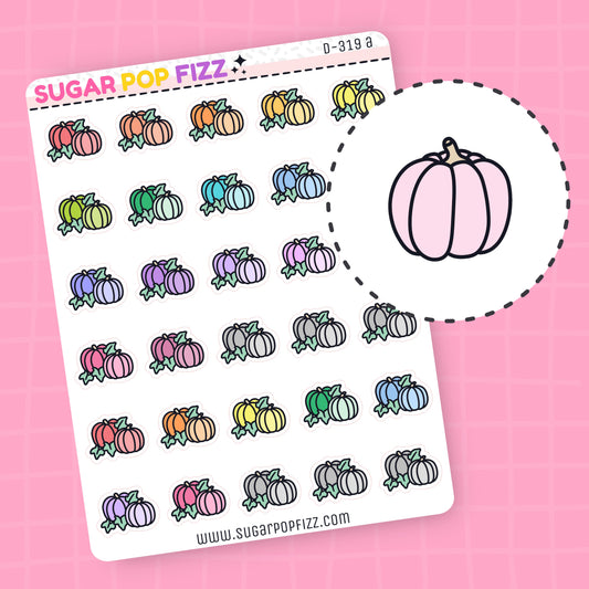 Pumpkins Doodle Stickers (2 options) - D319