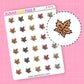 Fall Leaves Doodle Stickers (2 colorways) - D322