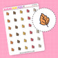 Fall Leaves Doodle Stickers (2 colorways) - D323