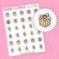 Fall Gift/Presents Doodle Stickers - D324